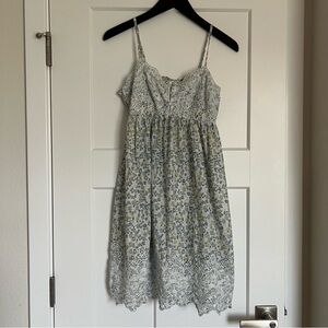 Joie Floral Embroidered Lace Baby Doll Dress | Size Medium